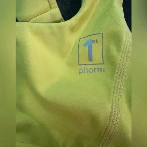 1st phorm womens yellow sports bra cross cross back XS sporty athletic workout - Picture 6 of 7
